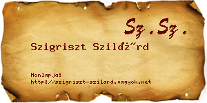 Szigriszt Szilárd névjegykártya